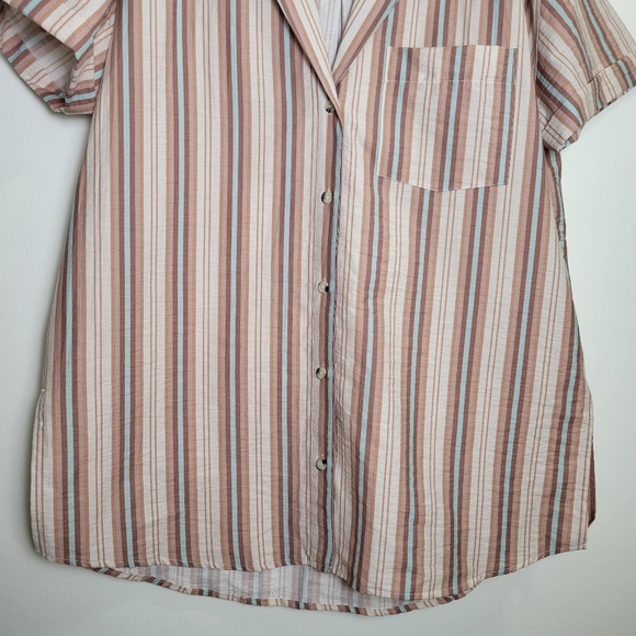 We The Free Striped Boho Oversized‎ Boyfriend Shirts Size S - Picture 4 of 8